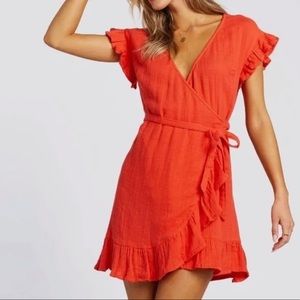 Red Billabong Wrap dress